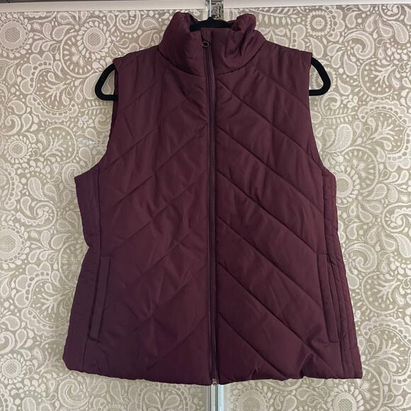 New York & Company Jackets & Blazers - Purple Puffer Vest Large